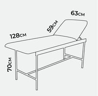 Kit d'installation Divan d'examen fixe + tabouret + marchepied 2 marches Inox