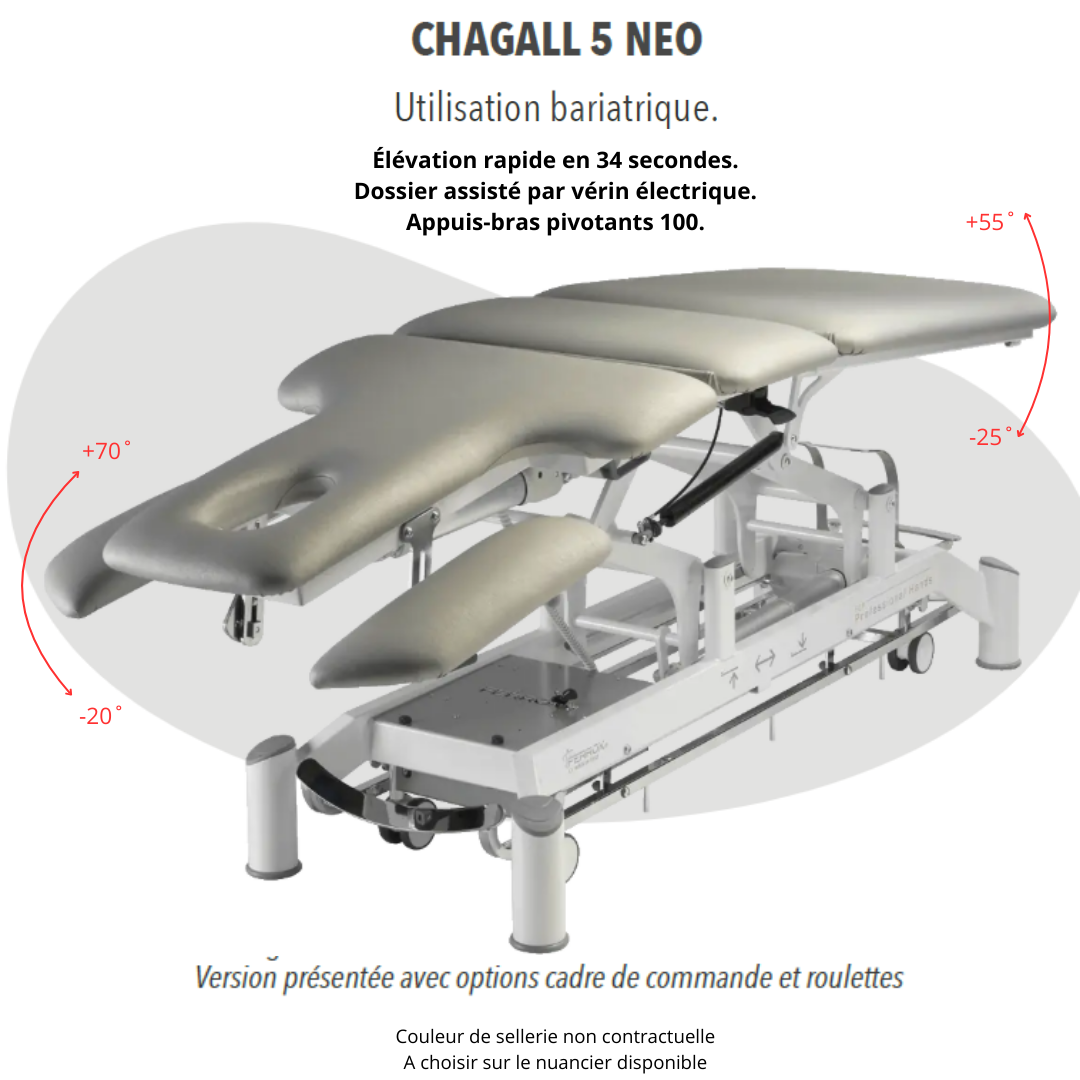 Table de massage CHAGALL NEO 5 plans