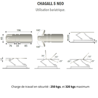 Table de massage CHAGALL NEO 5 plans