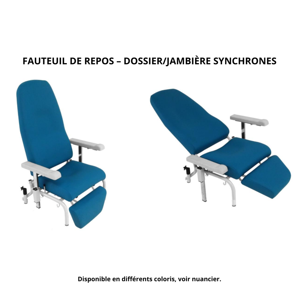 Fauteuil de repos Dossier/Jambière Synchrones Cayeux - Vog Médical