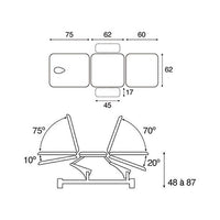 Table de Massage 3 plans C5757 - Ecopostural
