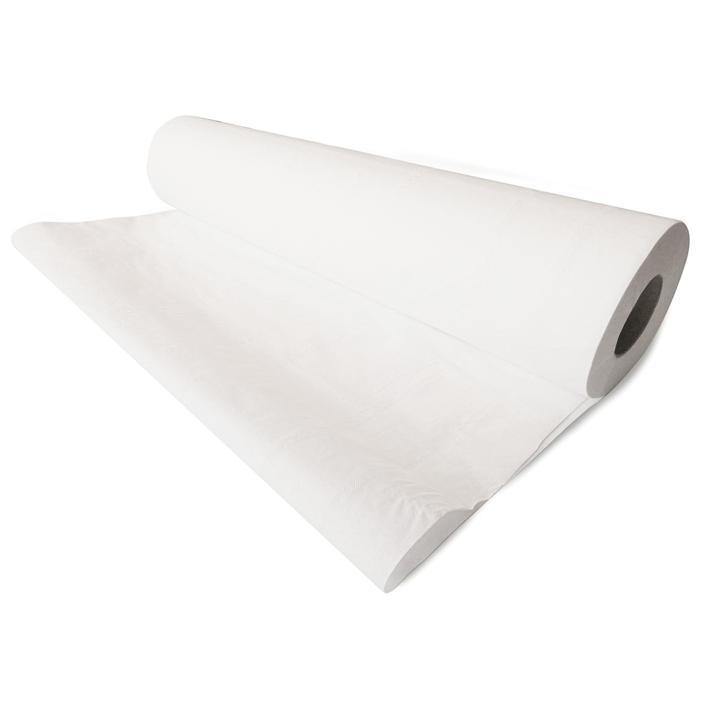 Drap d'examen ouaté lisse 50 x 35 cm - Carton de 12 rouleaux
