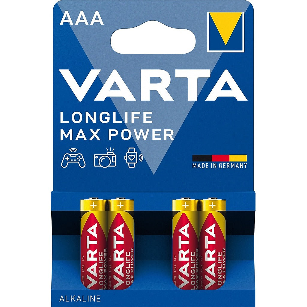 PILES VARTA LONGLIFE MAXPOWER AAA/LR3 X4