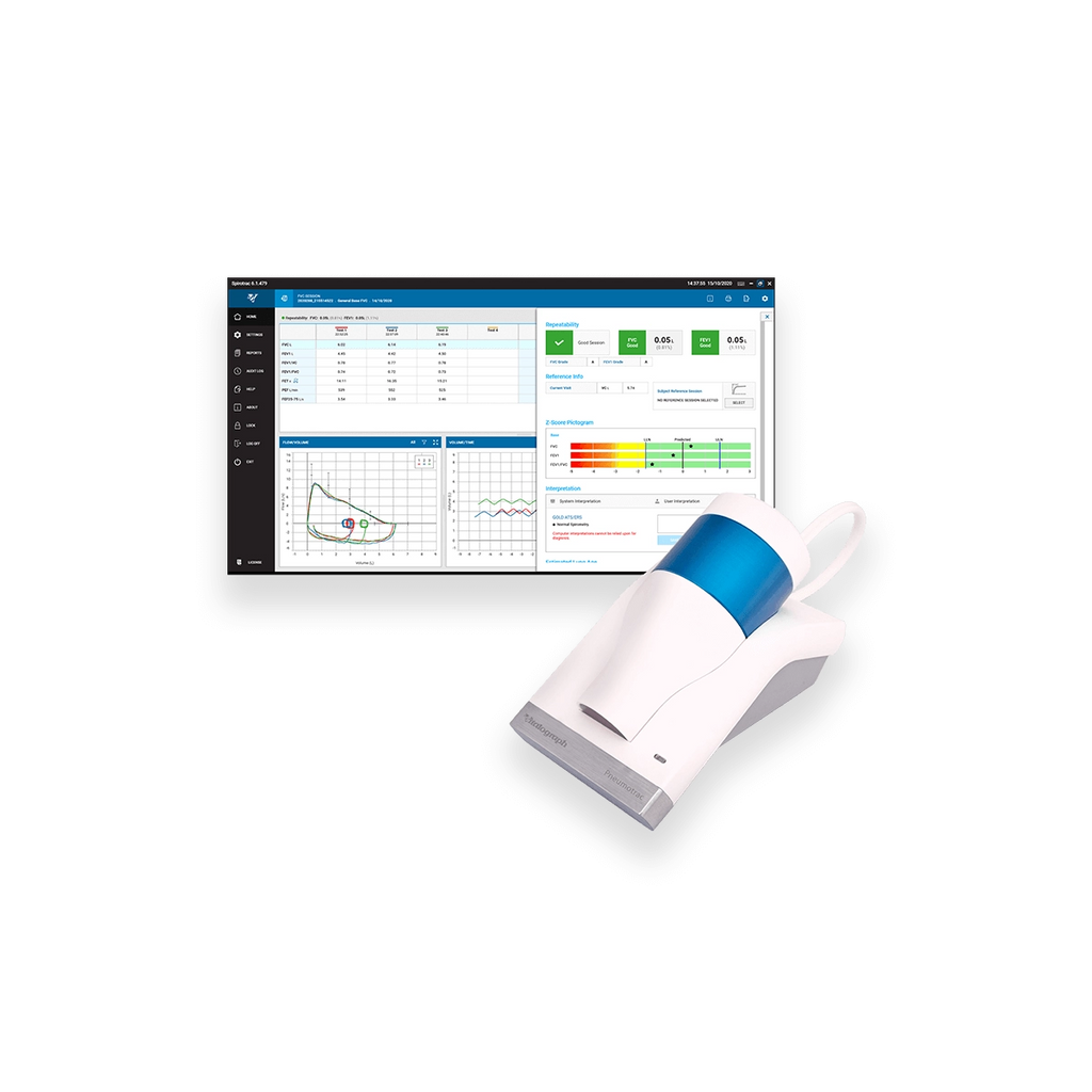 Spiromètre de bureau PNEUMOTRAC 6800 avec logiciel