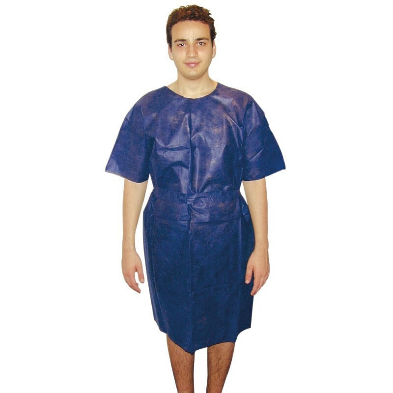 Chemise d’opéré bleue en polypropylène - Taille XL - Sachet de 10 blouses