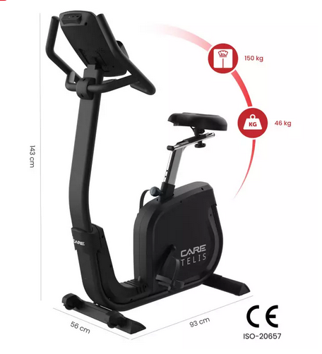 Vélo CARE TELIS Ergomètre Générateur connecté Noir