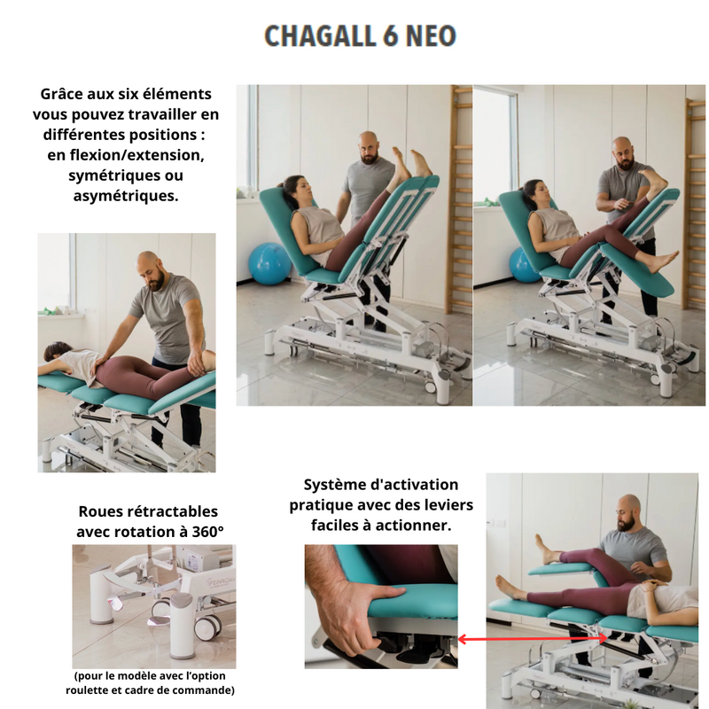 Table de massage CHAGALL NEO 6 plans