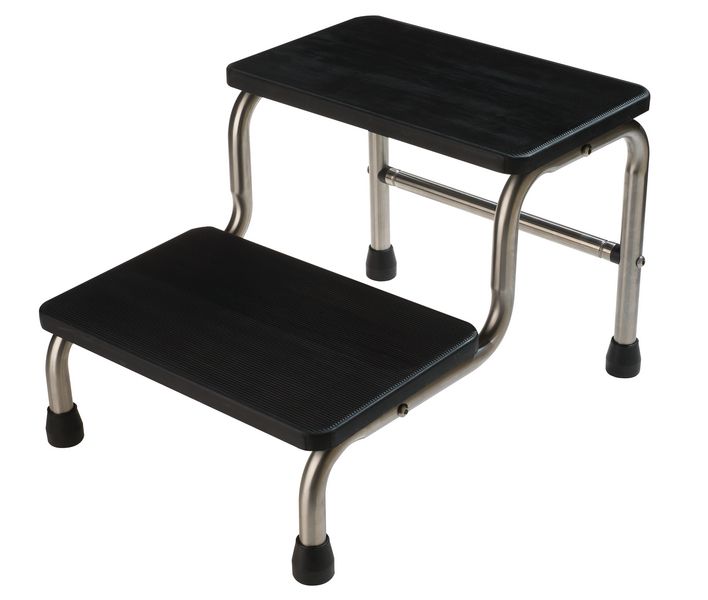 Kit d'installation Divan d'examen fixe + tabouret + marchepied 2 marches Inox