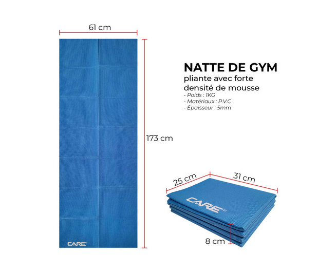 Natte de gym pliée - Care