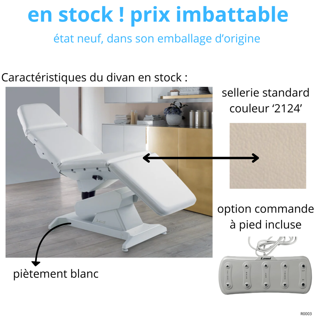 Divan électrique 4 moteurs LEMI 4 Multi-spécialité avec commande à pied