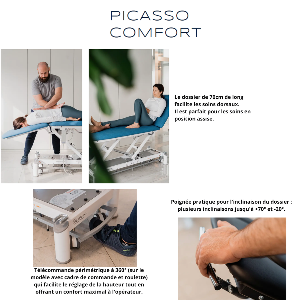 Table de massage électrique 2 plans Picasso Comfort