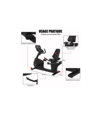 Vélo semi allongé ROADSTER LED auto-alimenté - CARE