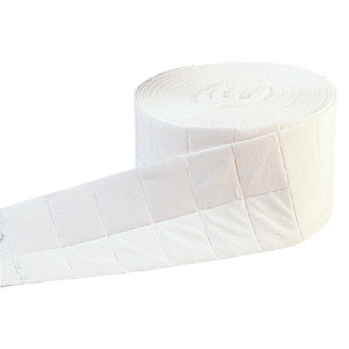 Tampons ouate de cellulose 4x5cm - Rouleaux de 500