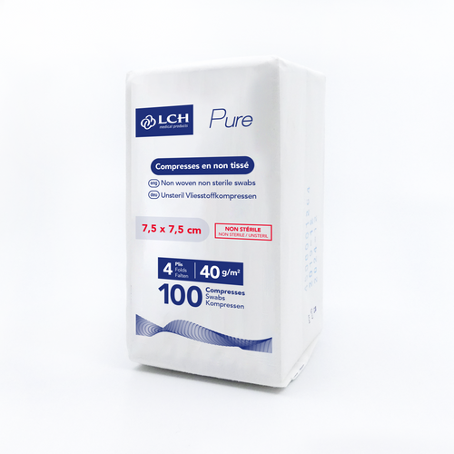 Compresses non tissées non stériles Pure N40 - Paquet de 100 compresses