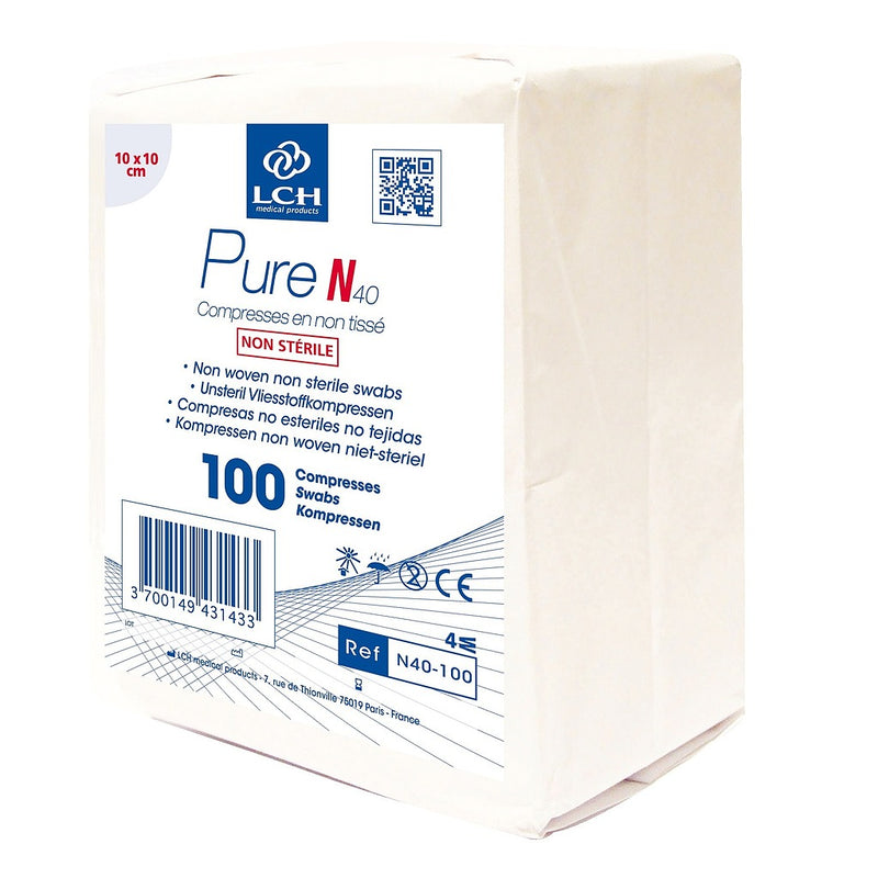 Compresses non tissées non stériles Pure N40 - Paquet de 100 compresses