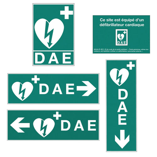 Pack de 5 signalétiques DAE