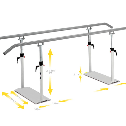 Barres parallèles pliantes Easy Click - 2,5 m