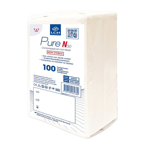 Compresses en non tissés non stériles PURE N30 - LCH - Boite de 100