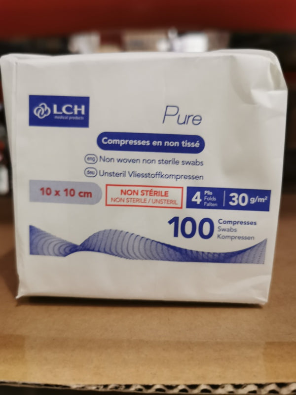 Compresses en non tissés non stériles PURE N30 - LCH - Boite de 100