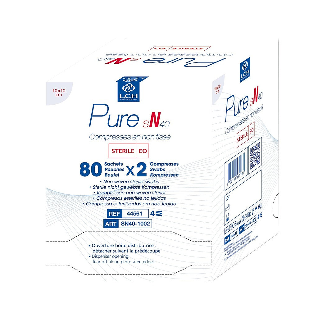 Compresses en non tissés stériles PURE sN40 - LCH