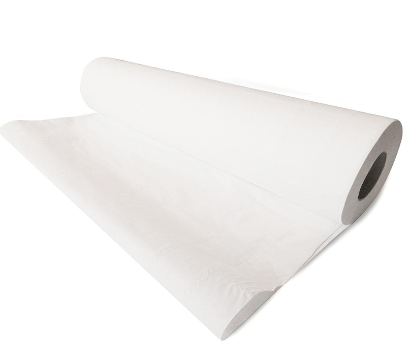 Drap d'examen ouaté lisse 50 x 35 cm - Carton de 12 rouleaux