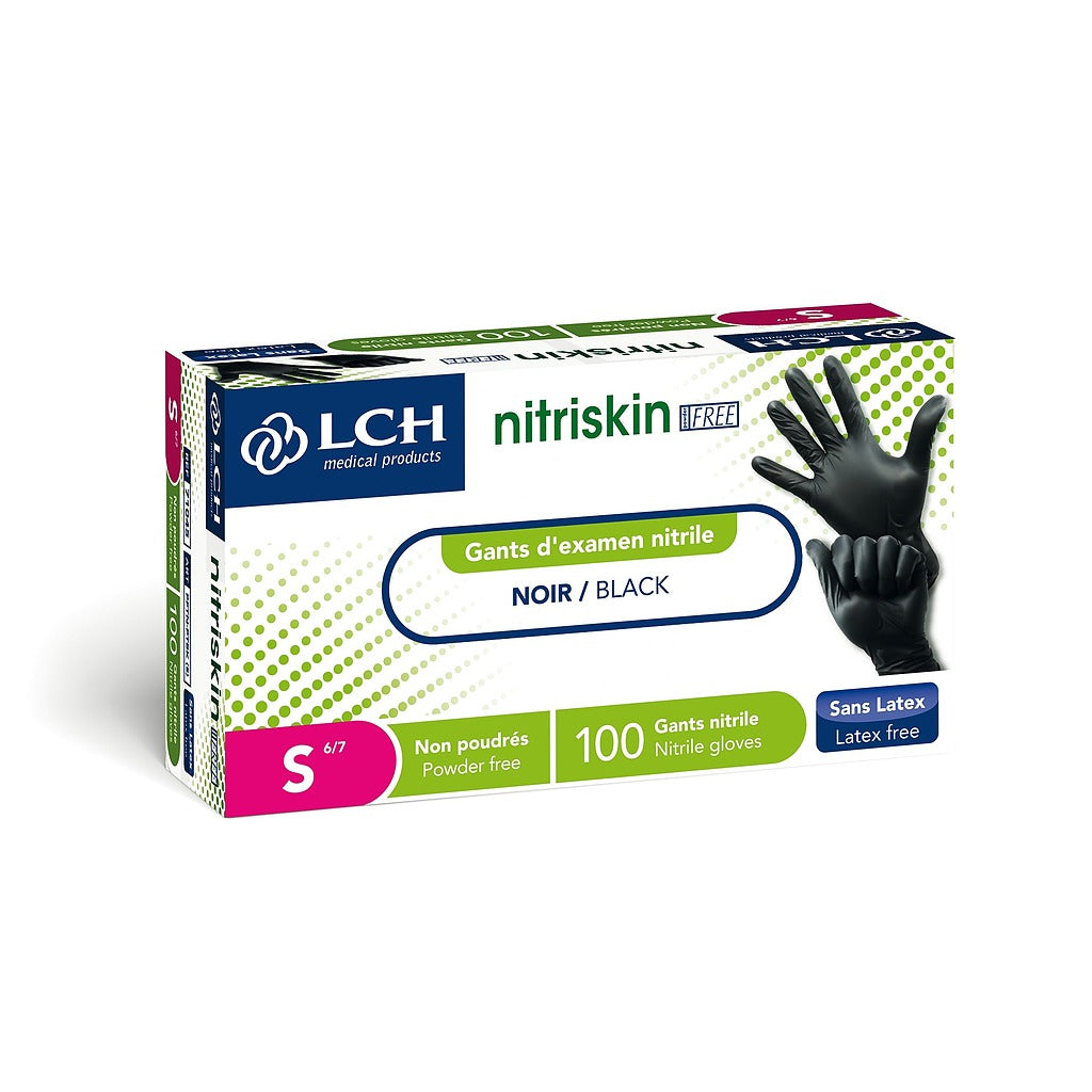 Gants Nitriskin Free en nitrile non poudrés - Noir