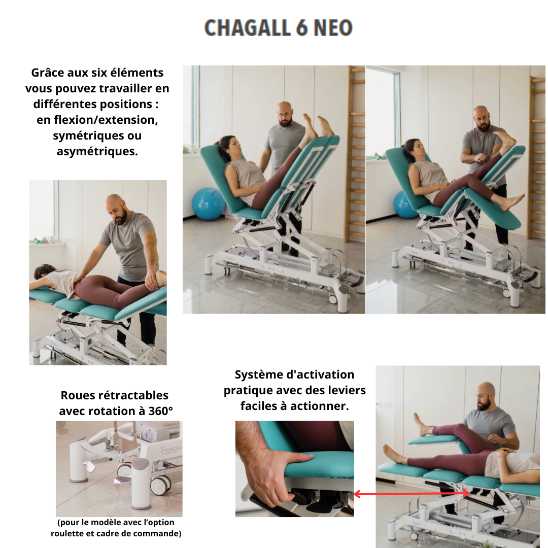 Table de massage CHAGALL NEO 6 plans