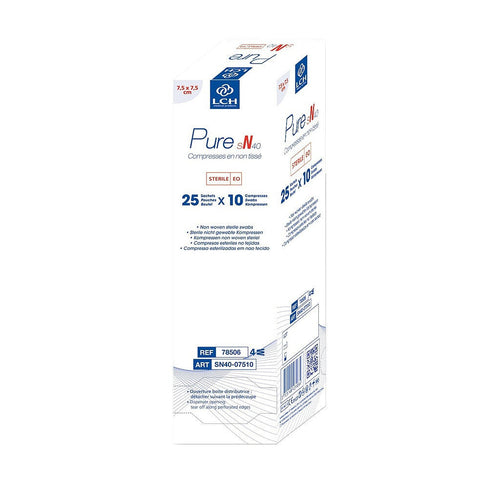Compresses en non tissé stériles 40g LCH - 10x10cm