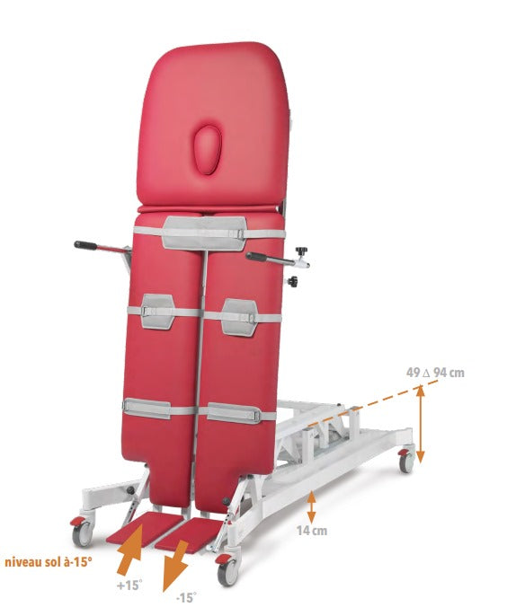 Table de verticalisation à hauteur et inclinaison variables Raffaello Ferrox