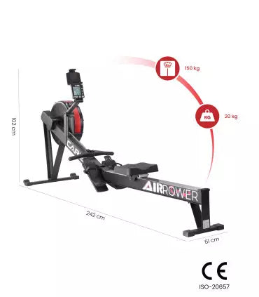 Rameur à tirage central MAG ROWER-CARE